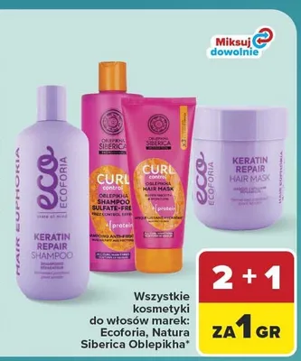 Szampon do włosów Ecoforia Keratin Repair promocja w Carrefour Market