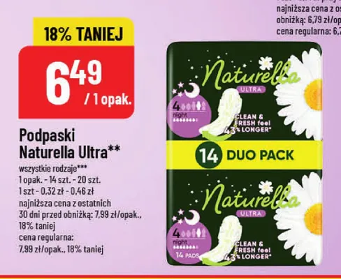 Podpaski Naturella Ultra promocja w POLOmarket