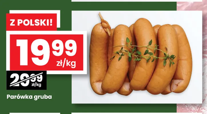 Parówka gruba promocja w emma MARKET
