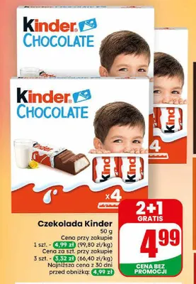 Czekolada Kinder promocja w Dino