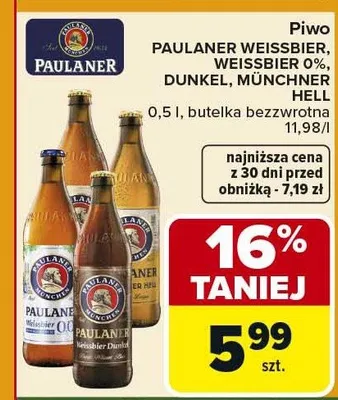 Piwo Weissbier promocja w Carrefour Market