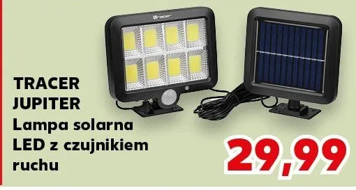 Lampa solarna LED z czujnikiem ruchu Tracer Jupiter promocja w Kaufland