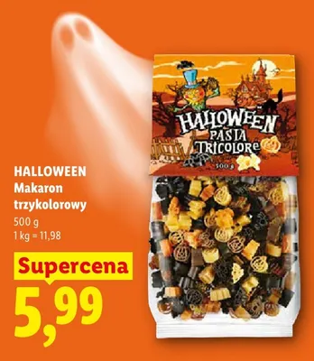 Makaron trzykolorowy Halloween promocja w Lidl