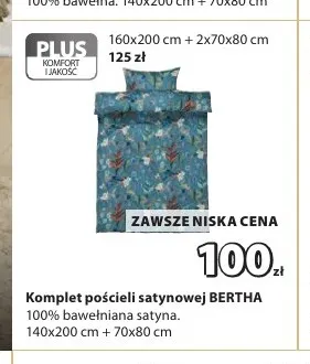 Komplet pościeli satynowej Bertha promocja w Jysk