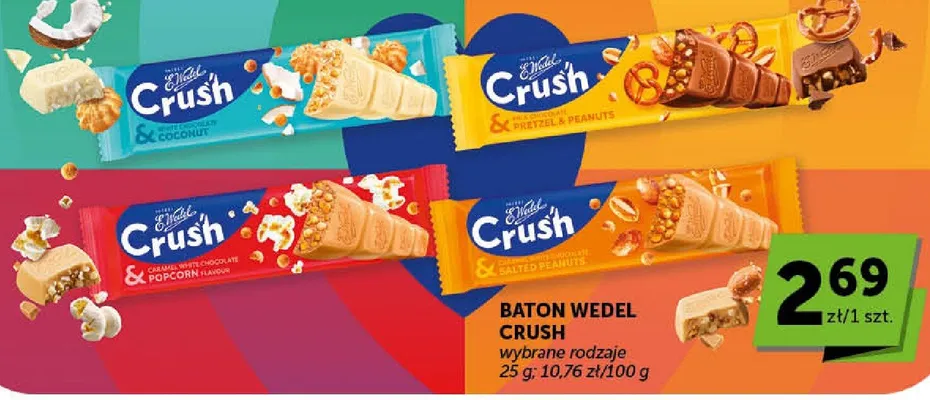 Baton Wedel Crush pretzel & peanuts promocja w Groszek