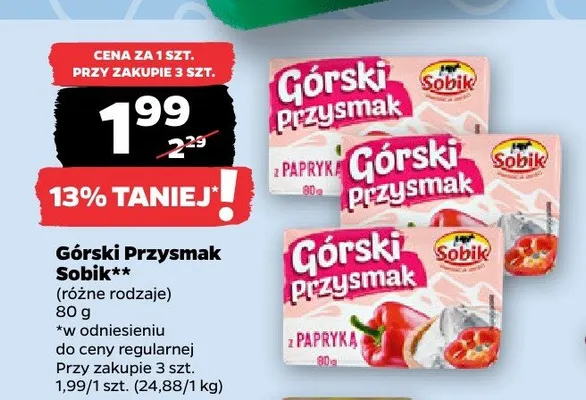 Górski Przysmak różne rodzaje promocja w Netto