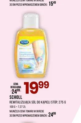 Rewitalizująca sól do kąpieli stóp Scholl promocja w Drogerie Natura
