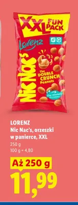 Orzeszki w panierce Nic Nac's XXL Lorenz promocja w Lidl