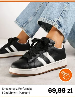 Sneakersy z perforacją i ozdobnymi paskami promocja w Born2be