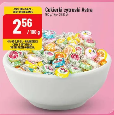 Cukierki cytruski Astra promocja w POLOmarket