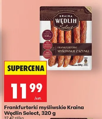 Frankfurterki myśliwskie z szynki promocja w Biedronka