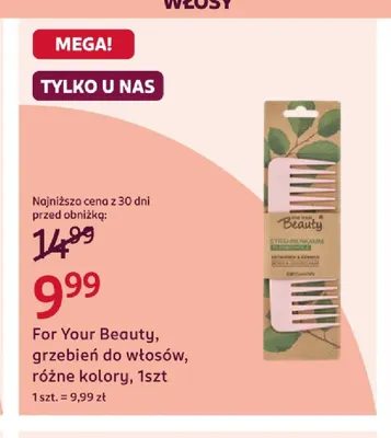 Grzebień do włosów For Your Beauty promocja w Rossmann
