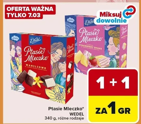 Ptasie mleczko różne rodzaje promocja w Carrefour Express