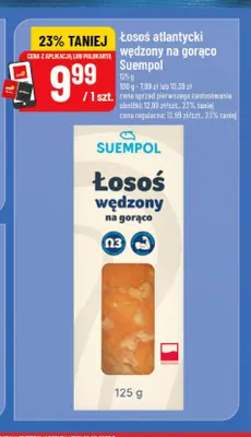 Łosoś atlantycki wędzony na gorąco Suempol promocja w POLOmarket
