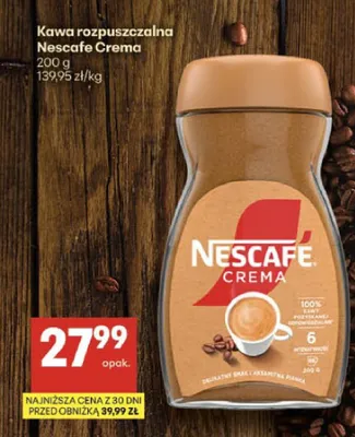 Kawa rozpuszczalna Nescafe Crema promocja w Delikatesy Centrum