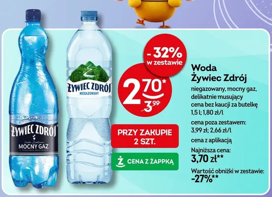 Woda niegazowany promocja w Żabka