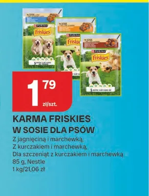 Karma dla psów Friskies w sosie z jagnięciną i marchewką promocja w Chorten