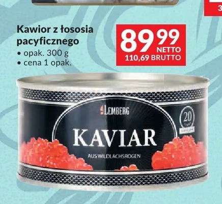 Kawior z łososia pacyficznego Lemberg promocja w Makro