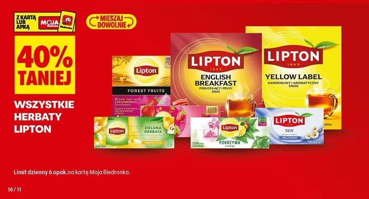 Herbata czarna Lipton English Breakfast promocja w Biedronka