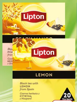Herbata czarna aromatyzowana Lipton Peach Mango promocja w Dino