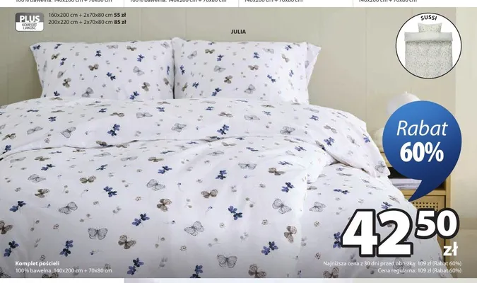 Komplet pościeli SUSSI 140x200 cm promocja w Jysk