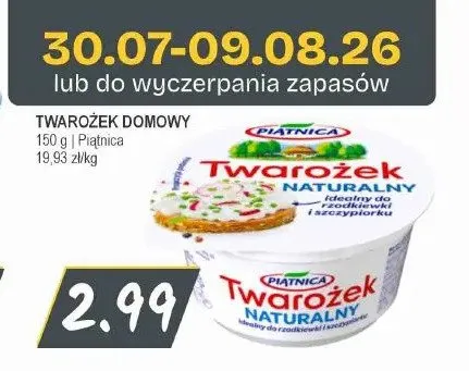 Twarożek domowy naturalny Piątnica promocja w Słoneczko