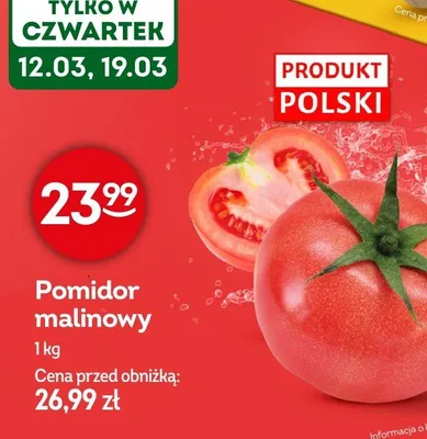 Pomidor malinowy promocja w Żabka