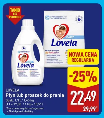 Płyn do prania Lovela Baby promocja w Aldi