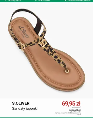 Sandały japonki s.Oliver promocja w Deichmann