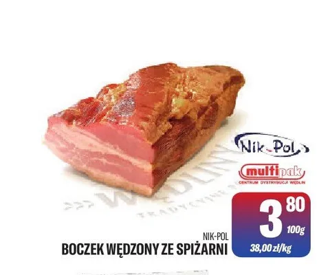 Boczek wędzony ze spiżarni Nik-Pol promocja w Tomi Markt