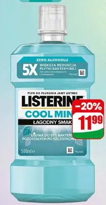 Płyn do płukania jamy ustnej Listerine Cool Mint promocja w Dino