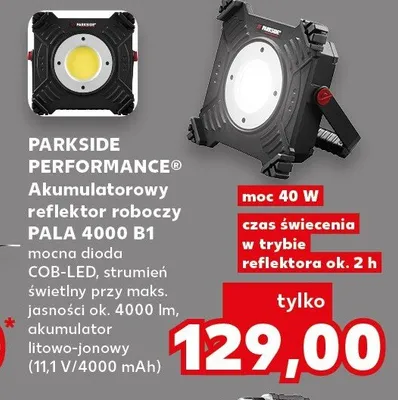 Akumulatorowy reflektor roboczy PALA 4000 B1 promocja w Kaufland