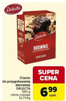 Ciasto do przygotowania Brownie Delecta 550g różne rodzaje promocja w Carrefour Market