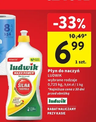 Płyn do naczyń Ludwik wybrane rodzaje 0,725kg promocja w Intermarche
