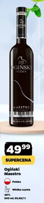 Wódka czysta Ogiński Maestro promocja w Netto