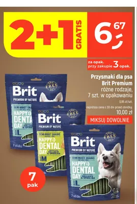 Przysmaki dla psa Brit Premium by Nature Happy Dental Day M 7-pak promocja w Dealz