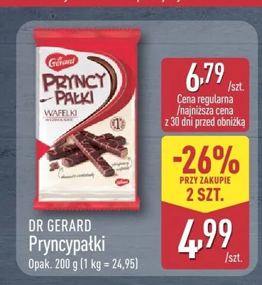 Wafelki Pryncypałki Dr. Gerard promocja w Aldi