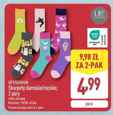 Skarpety męskie UP2FASHION promocja w Aldi