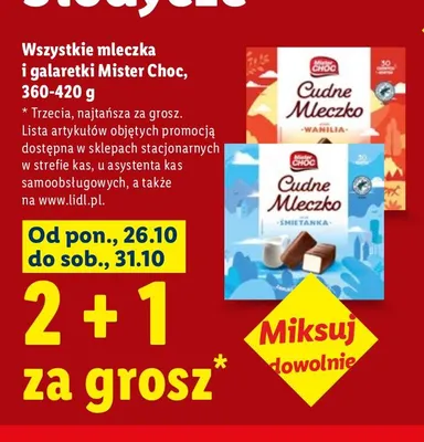 Mleczka i galaretki Mister Choc promocja w Lidl