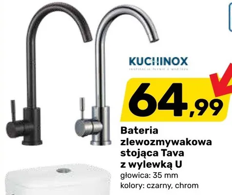 Bateria zlewozmywakowa stojąca Tava z wylewką U promocja w Bricomarche