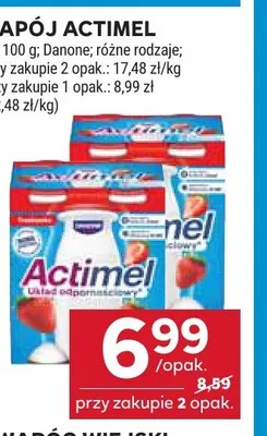 Napój Actimel Danone promocja w Stokrotka
