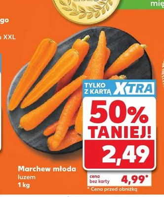 Marchew młoda luzem promocja w Kaufland