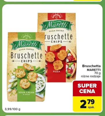 Bruschetta Maretti Sour Cream & Onion promocja w Carrefour Express
