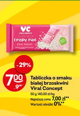 Tabliczka o smaku białej brzoskwini Viral Concept promocja w Żabka