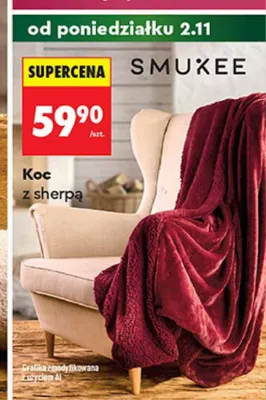 Koc z sherpą Smukee promocja w Biedronka