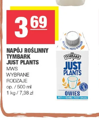 Napój roślinny Tymbark Just Plants promocja w SPAR