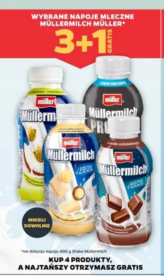 Napój mleczny Müllermilch o smaku pistacjowo-kokosowym Müller promocja w Netto