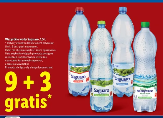 Woda Saguaro Gazowana promocja w Lidl