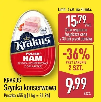 Szynka konserwowa Nasze pyszności promocja w Aldi