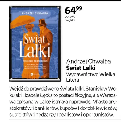 Książka Andrzej Chwalba Świat Lalki Wydawnictwo Wielka Litera promocja w Empik